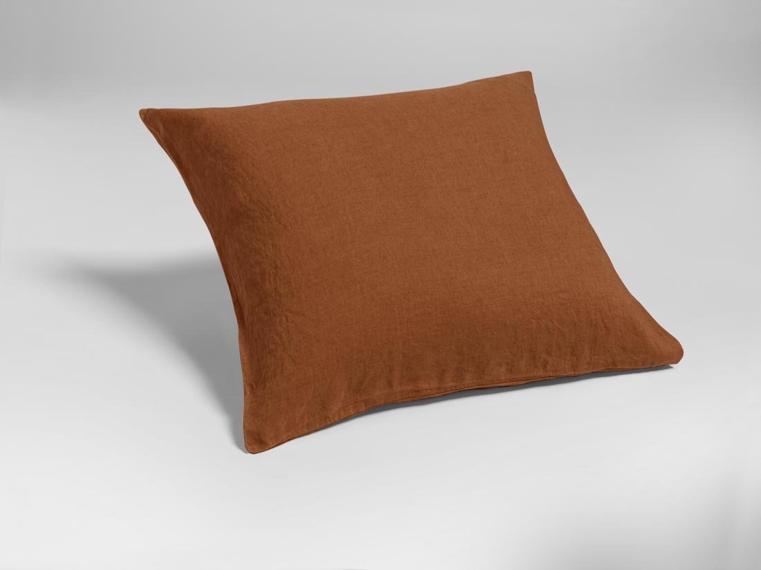 Kissenbezug Gewaschenes Leinen Almond Brown