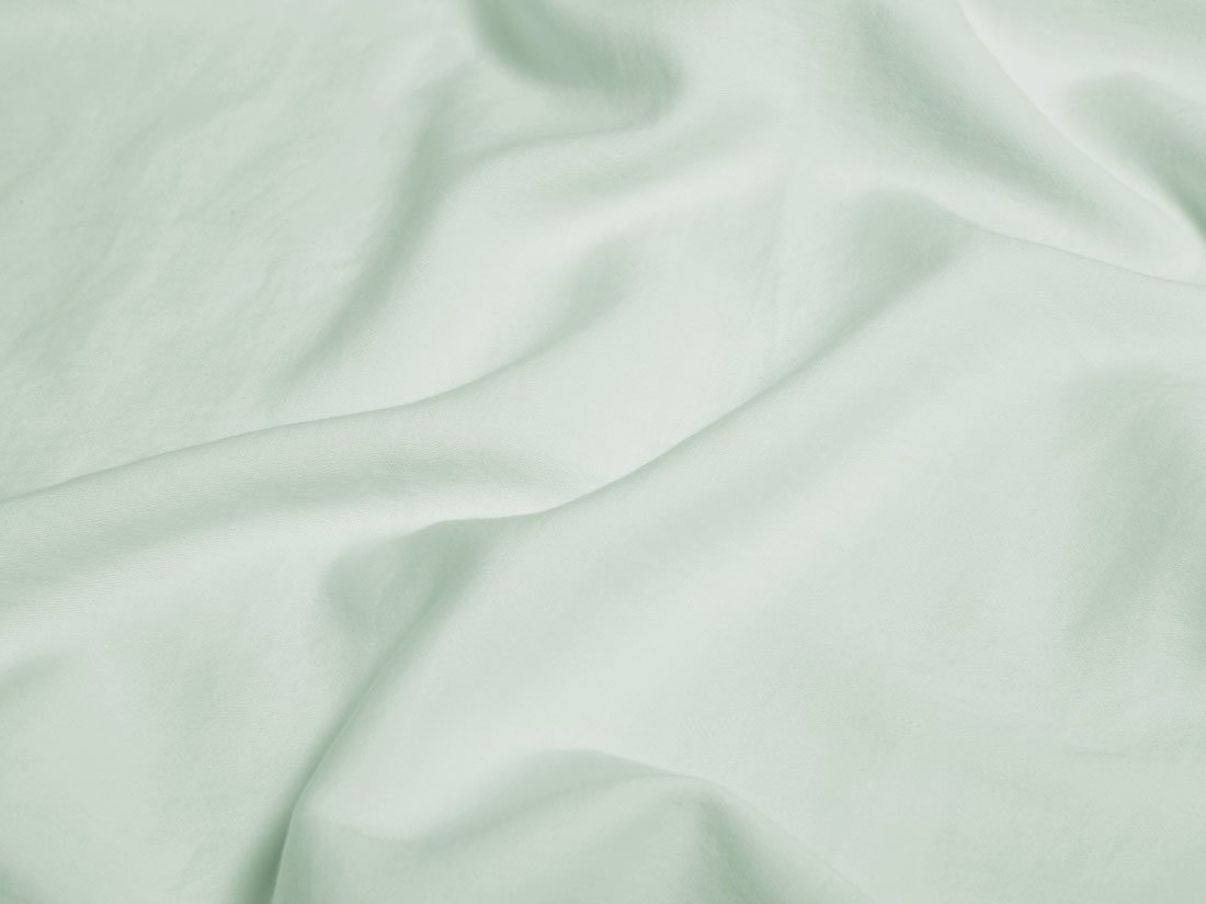 Taie d'oreiller satin de coton lavé mineral green