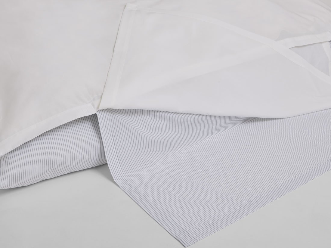 TENCEL™-Bettwäsche Doubleface White Stripe/Pure White
