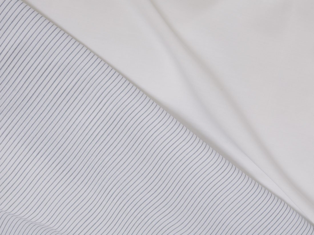 TENCEL™-Bettwäsche Doubleface White Stripe/Pure White