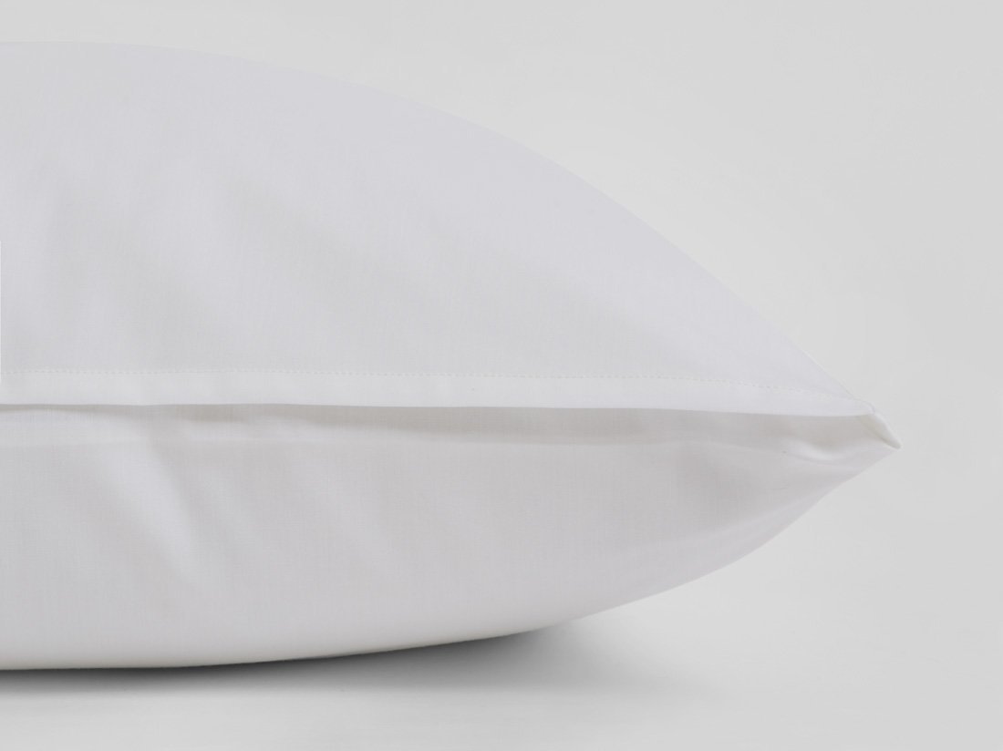 Taie d'oreiller coton TENCEL™ blanc pur