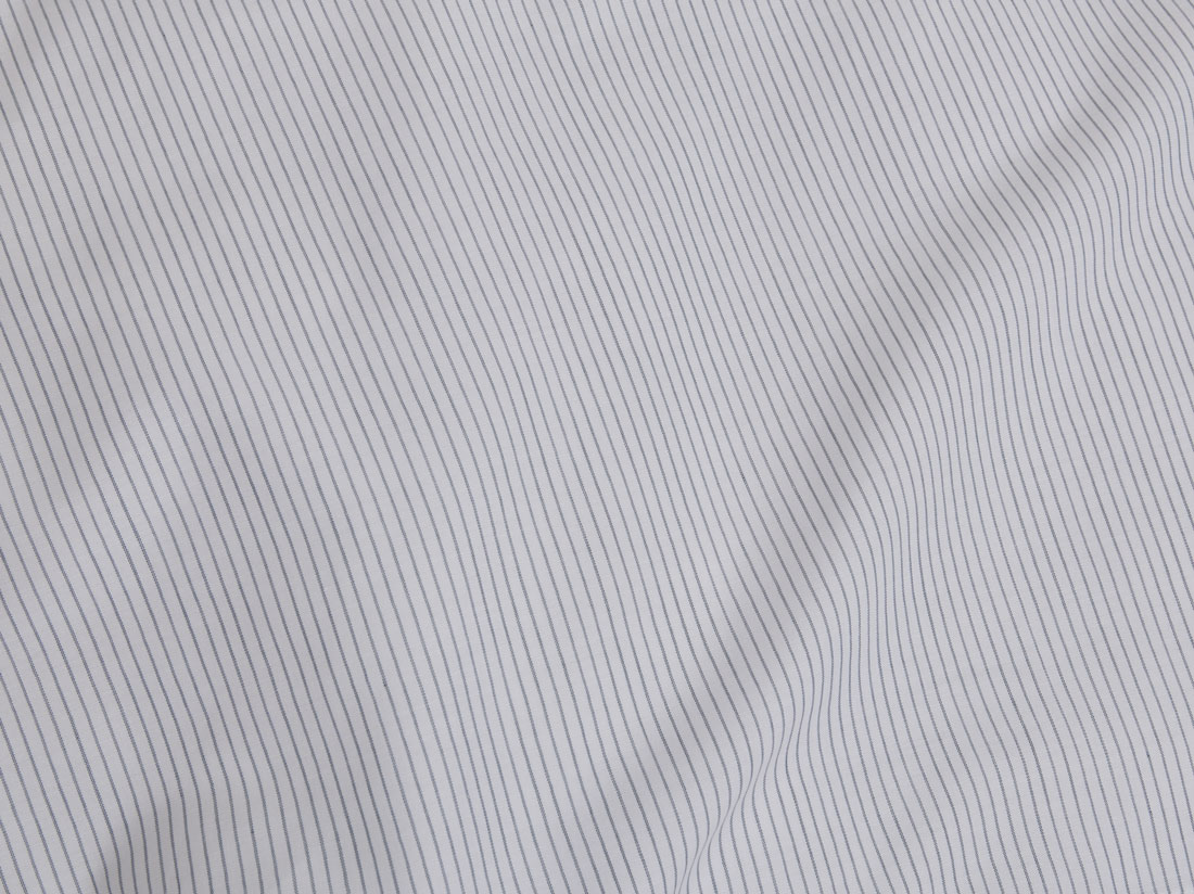 Kissenbezug TENCEL™ Doubleface White Stripe/Blue Chambray
