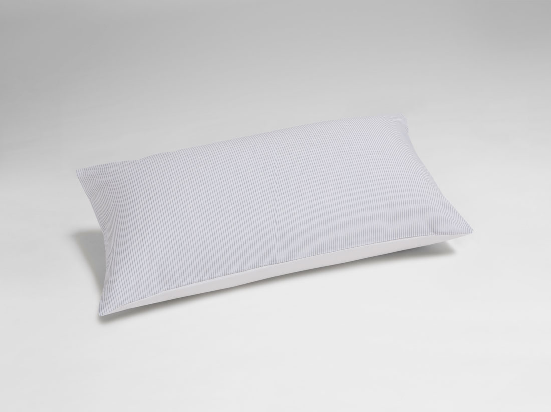 Kissenbezug TENCEL™ Doubleface White Stripe/Pure White