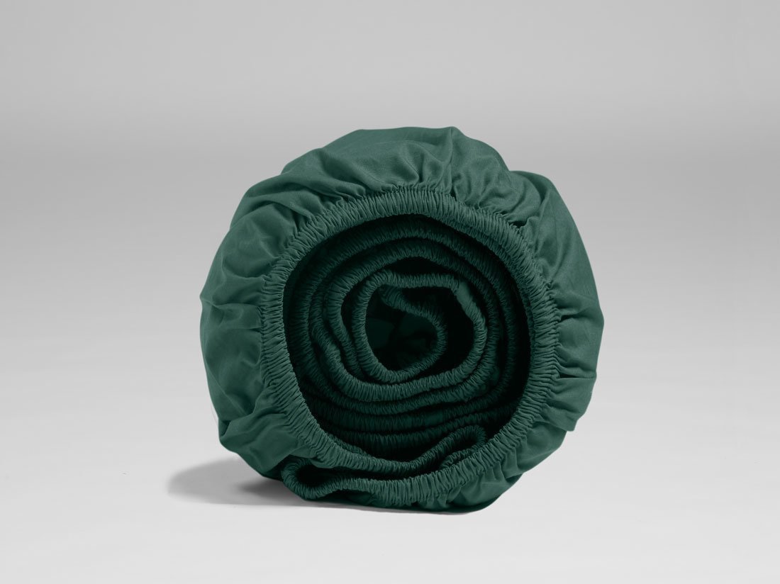 Hoeslaken percal katoen forest green