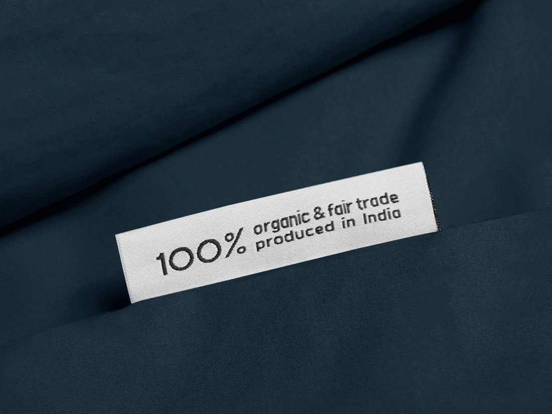 Dekbedovertrek percal katoen navy