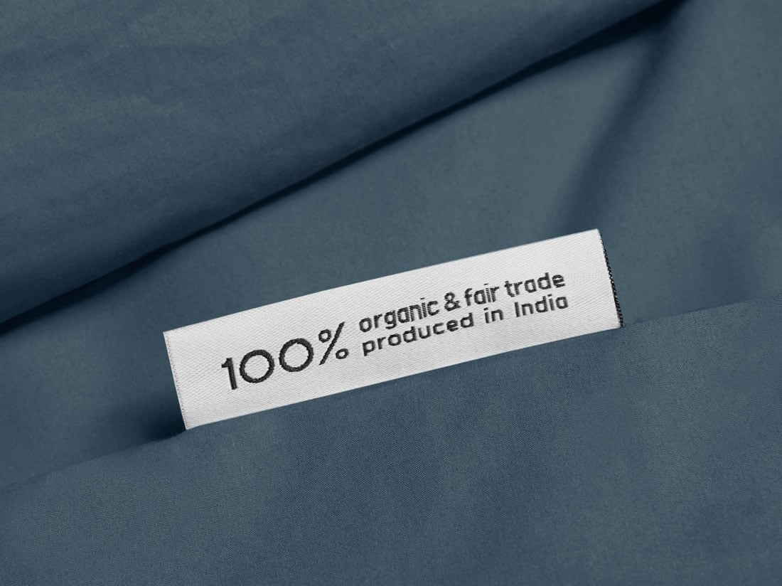 Juniordynebetræk percale blue