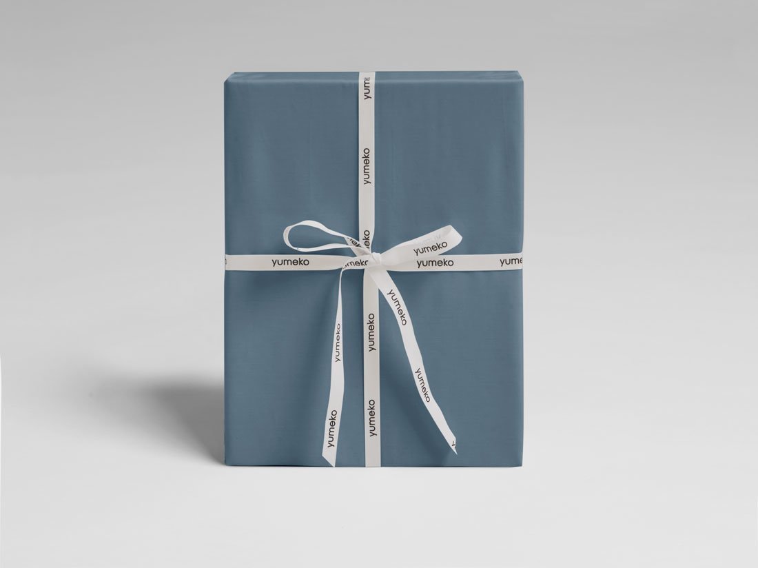 Dekbedovertrek katoen TENCEL™ mid blue