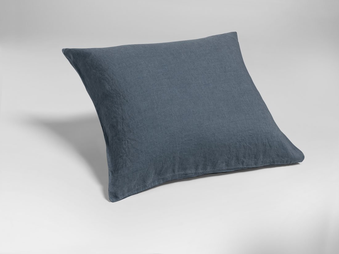 Kissenbezug Gewaschenes Leinen Earth Blue