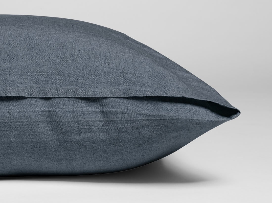 Kissenbezug Gewaschenes Leinen Earth Blue