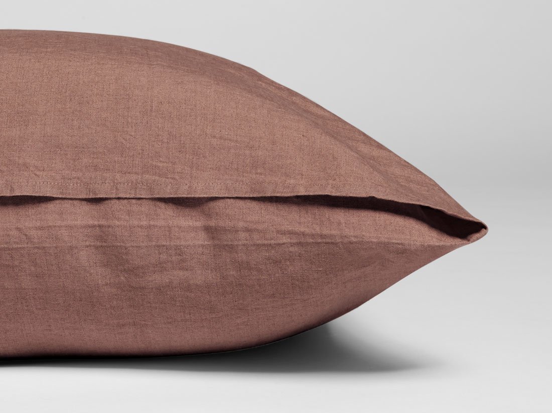 Dekbedovertrek gewassen linnen clay rose