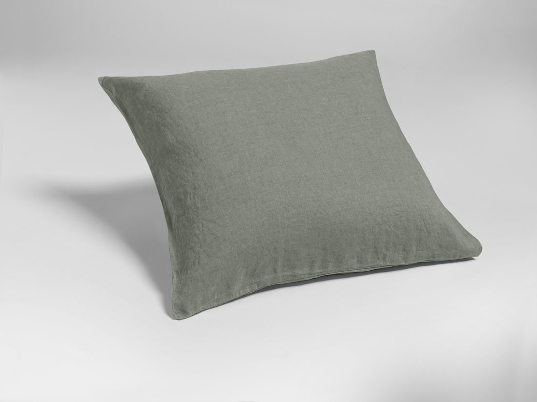 Kissenbezug Gewaschenes Leinen Stone Green