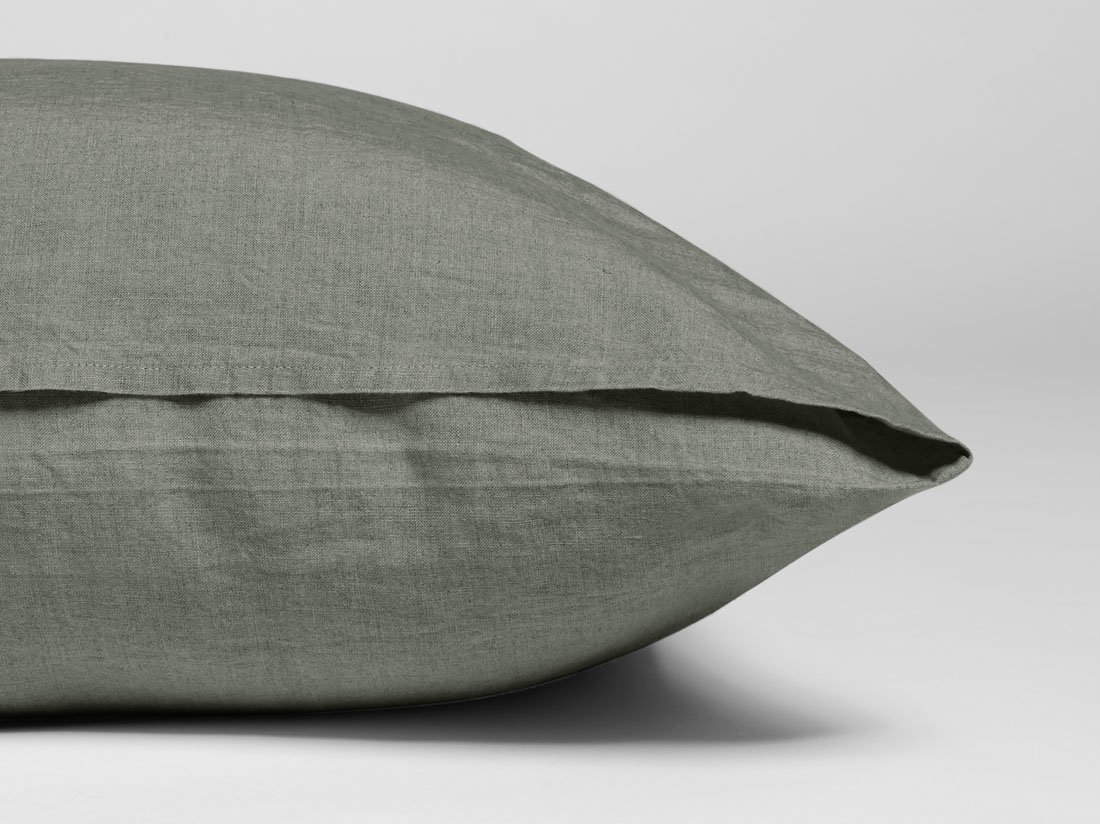 Kissenbezug Gewaschenes Leinen Stone Green
