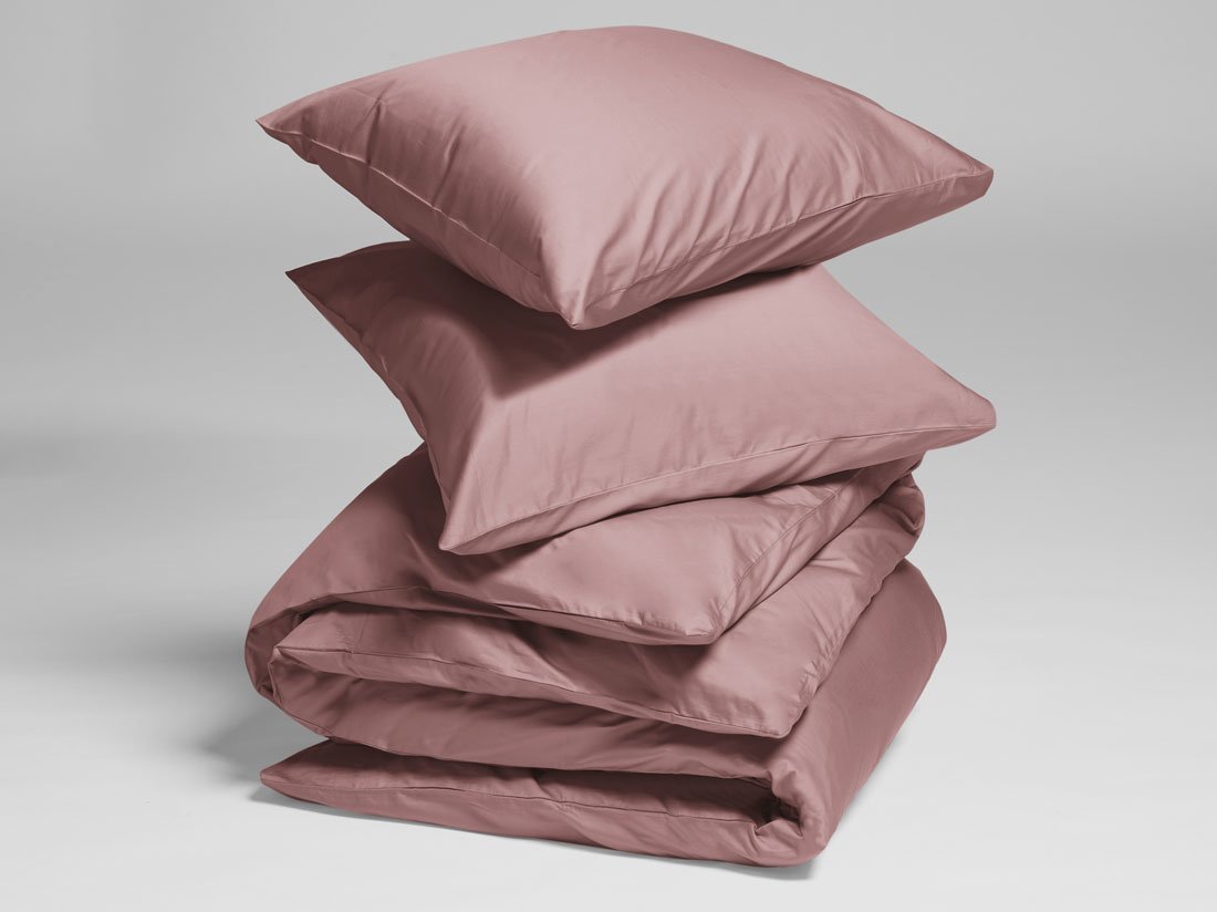 Parure de lit satin de coton rose blush
