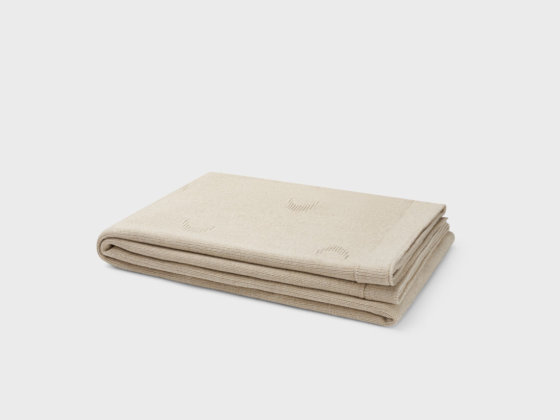 Kinderdecke Baumwolle Moon Oat Melange 100 x 150