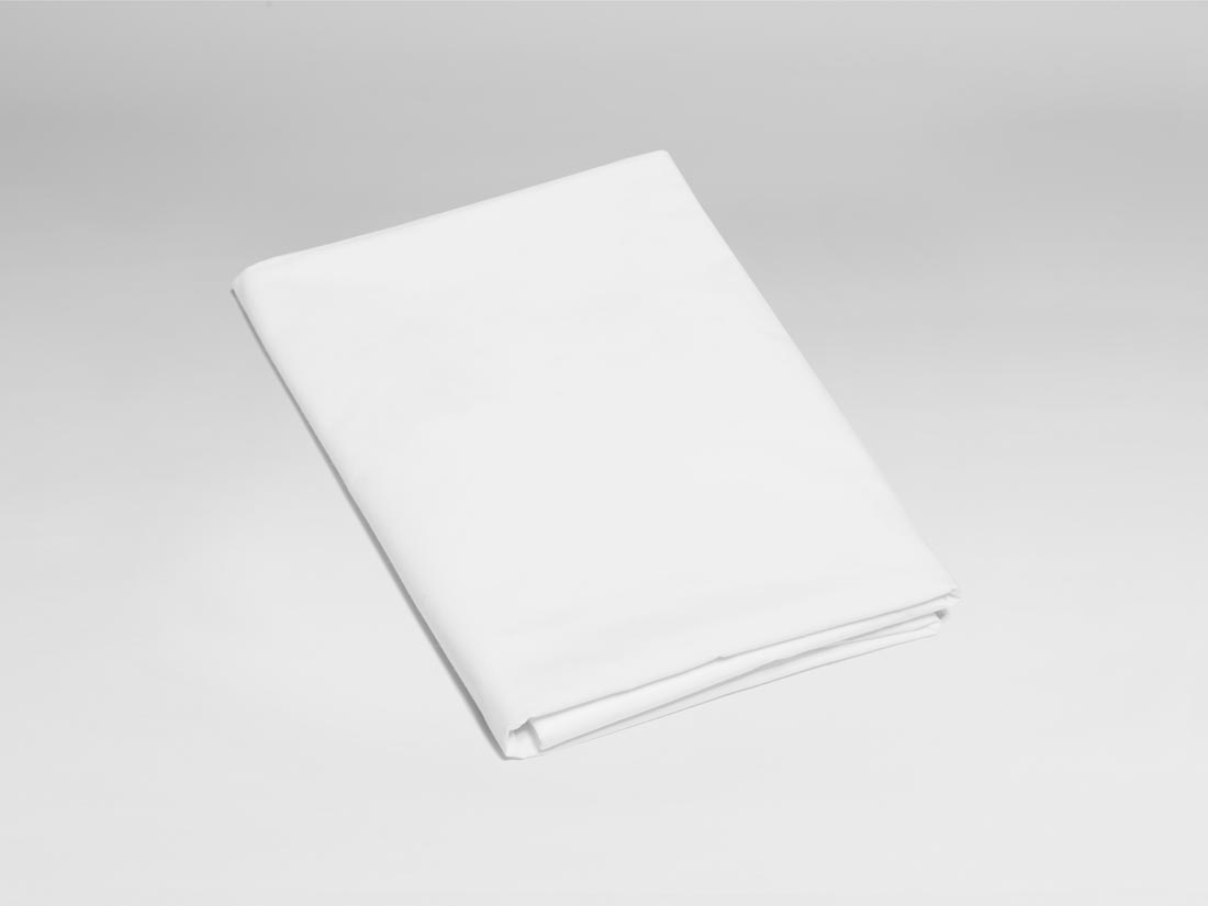 Kinderspannbettlaken Perkal-Baumwolle Pure White