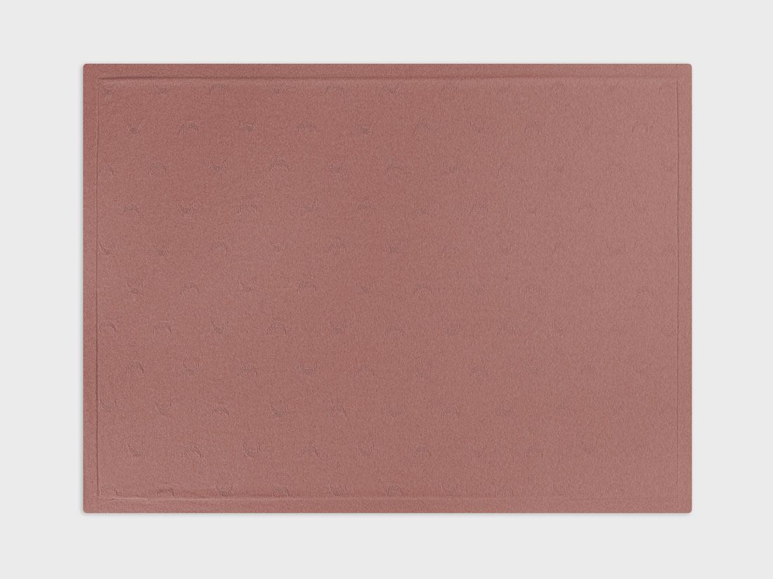 Couverture bébé en coton lune rose poudré 75x100