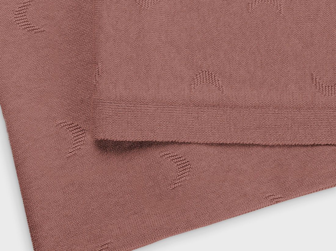 Couverture bébé en coton lune rose poudré 75x100