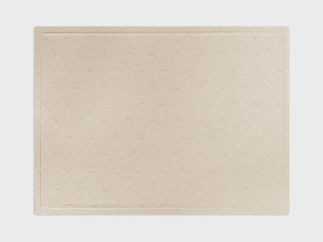 Couverture bébé en coton lune avoine 75x100