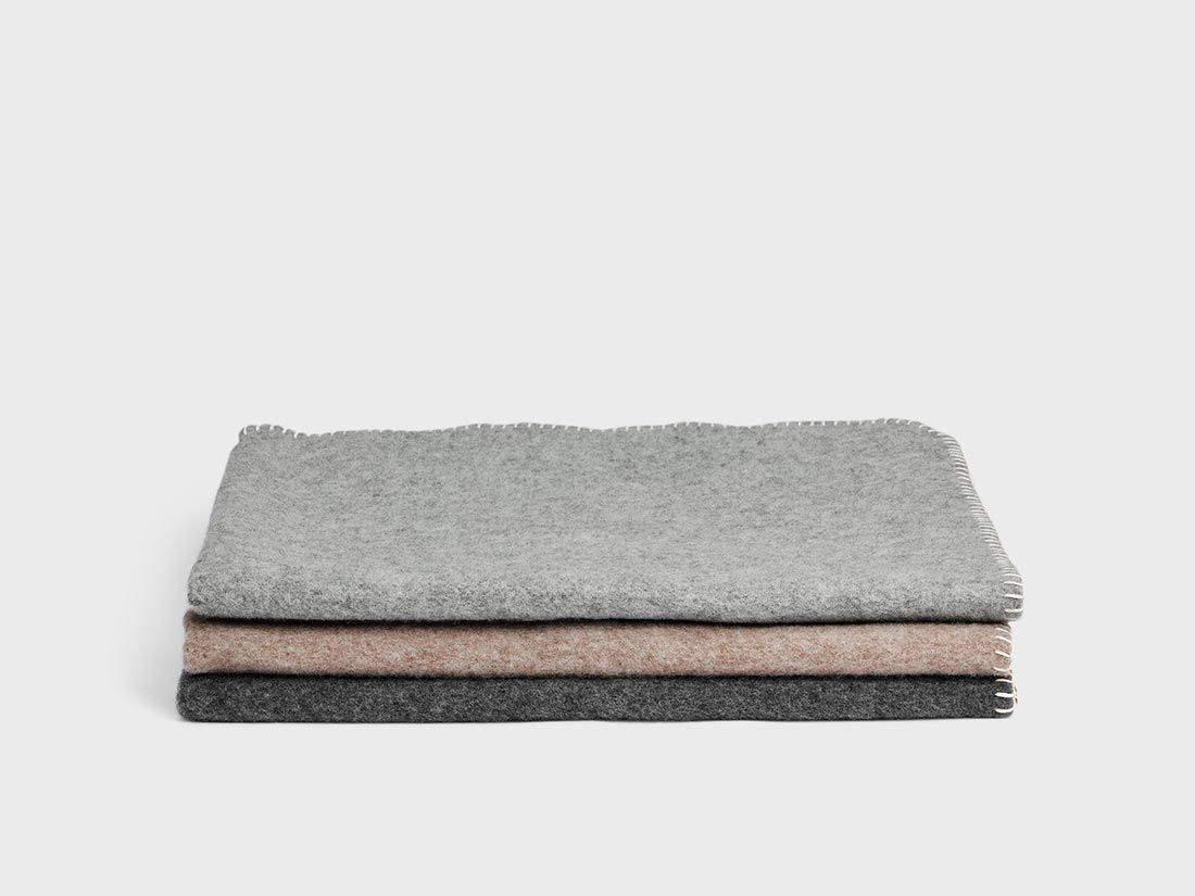 Babydeken merinowol camel melange 75x100