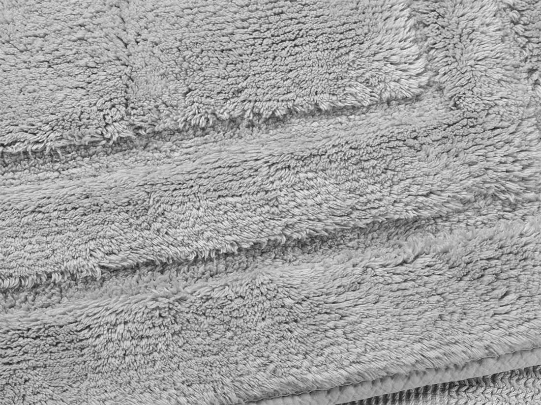 Tapis de bain de luxe gris brumeux 50x80