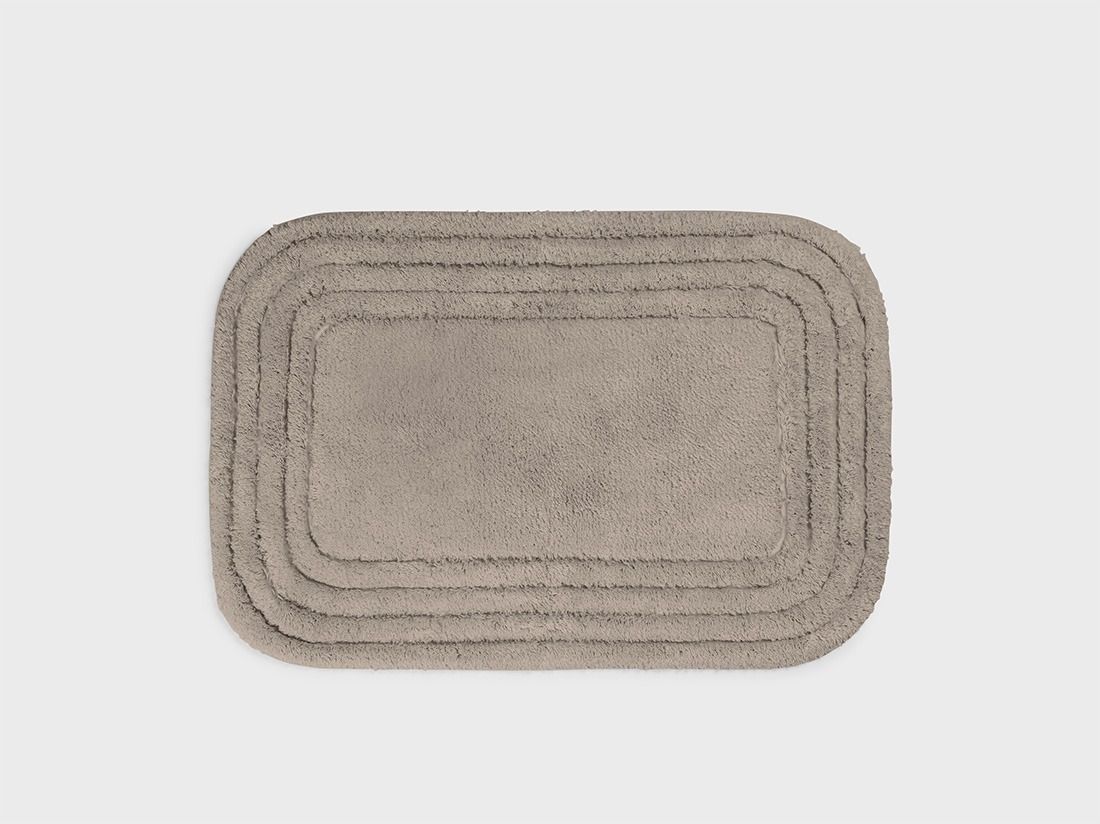 Oval badrumsmatta warm taupe 60x90