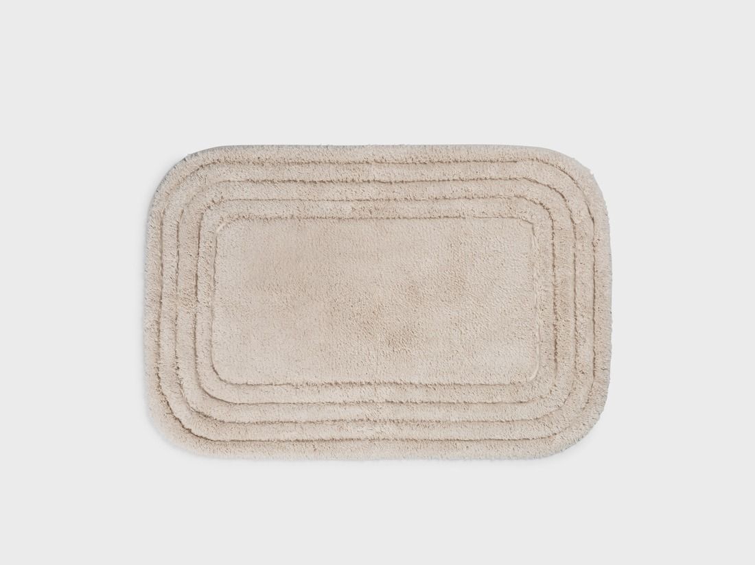Oval bademåtte white sand 60x90
