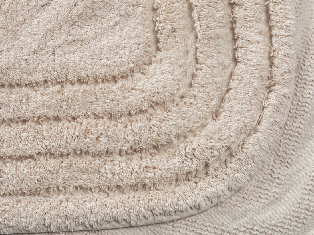 Oval bademåtte white sand 60x90