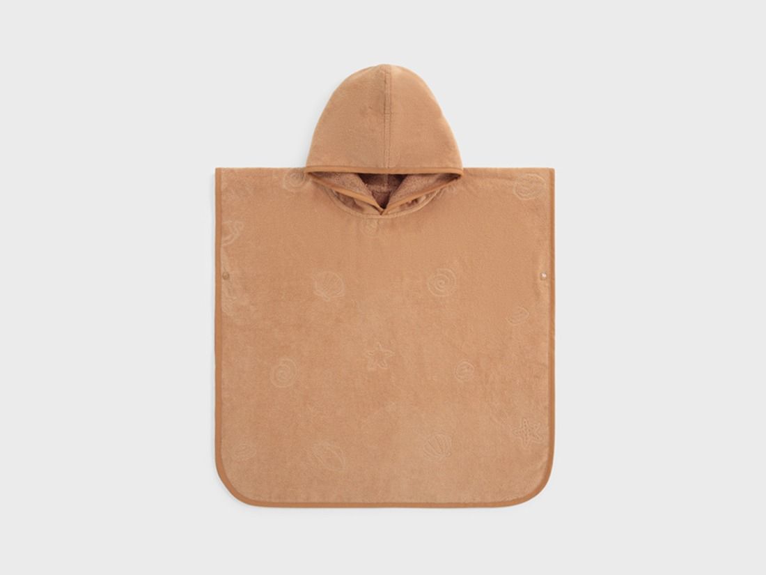 Badeponcho Velours Seashell Terracotta