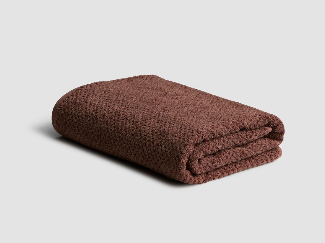 Badlaken dots mud rose 100x150 - 1 st