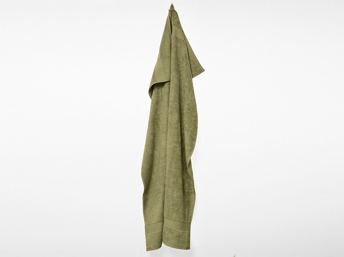 Badlakan terry olive green 100x150 - 1 styck
