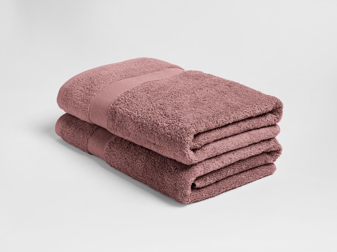 Duschhanddukar terry blush rose 70x140 - 2 stycken