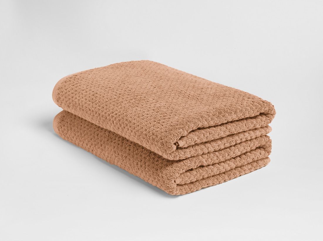 Badehåndklæder dots honey 70x140 - 2 st