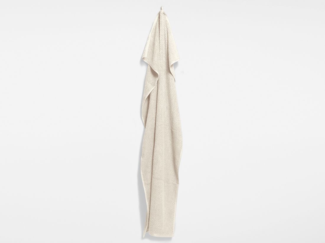 Serviette de bain nid d'abeille blanc sable 70x140 - 2 pcs