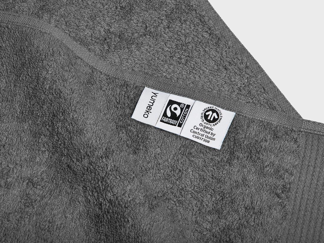 Handdukar terry dark grey 50x100