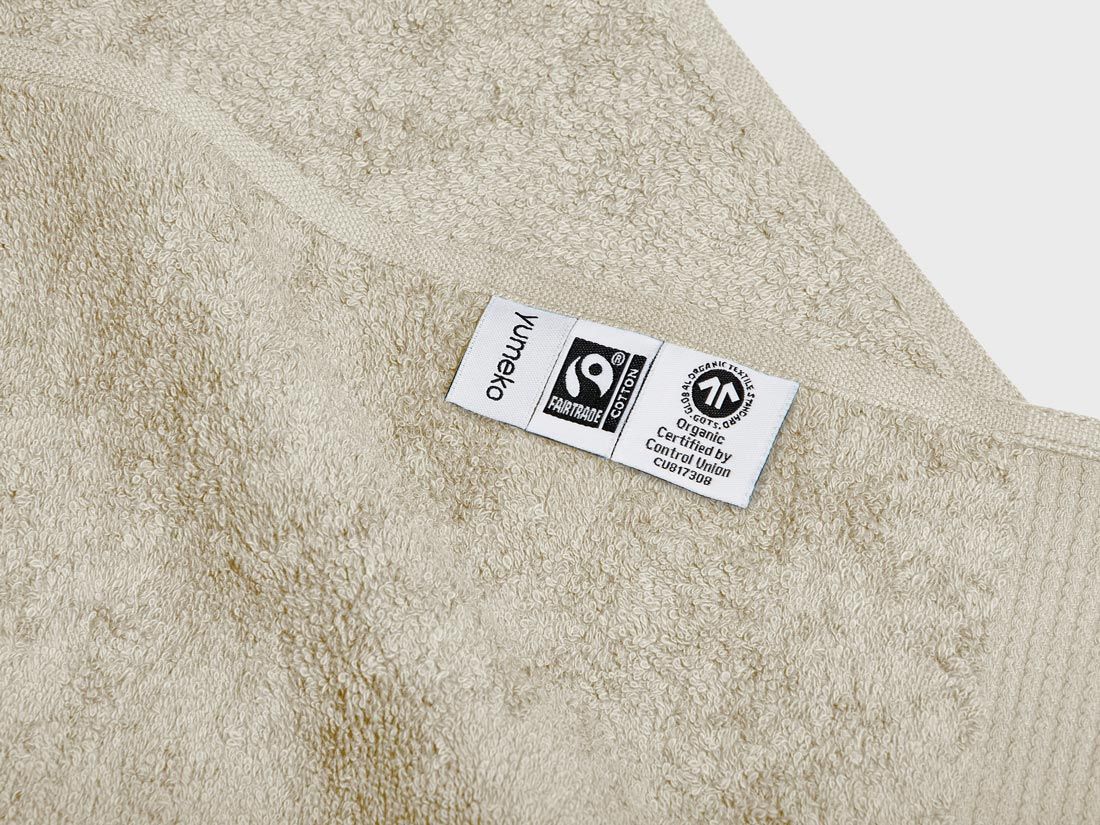 Duschhanddukar terry white sand 70x140 - 2 stycken