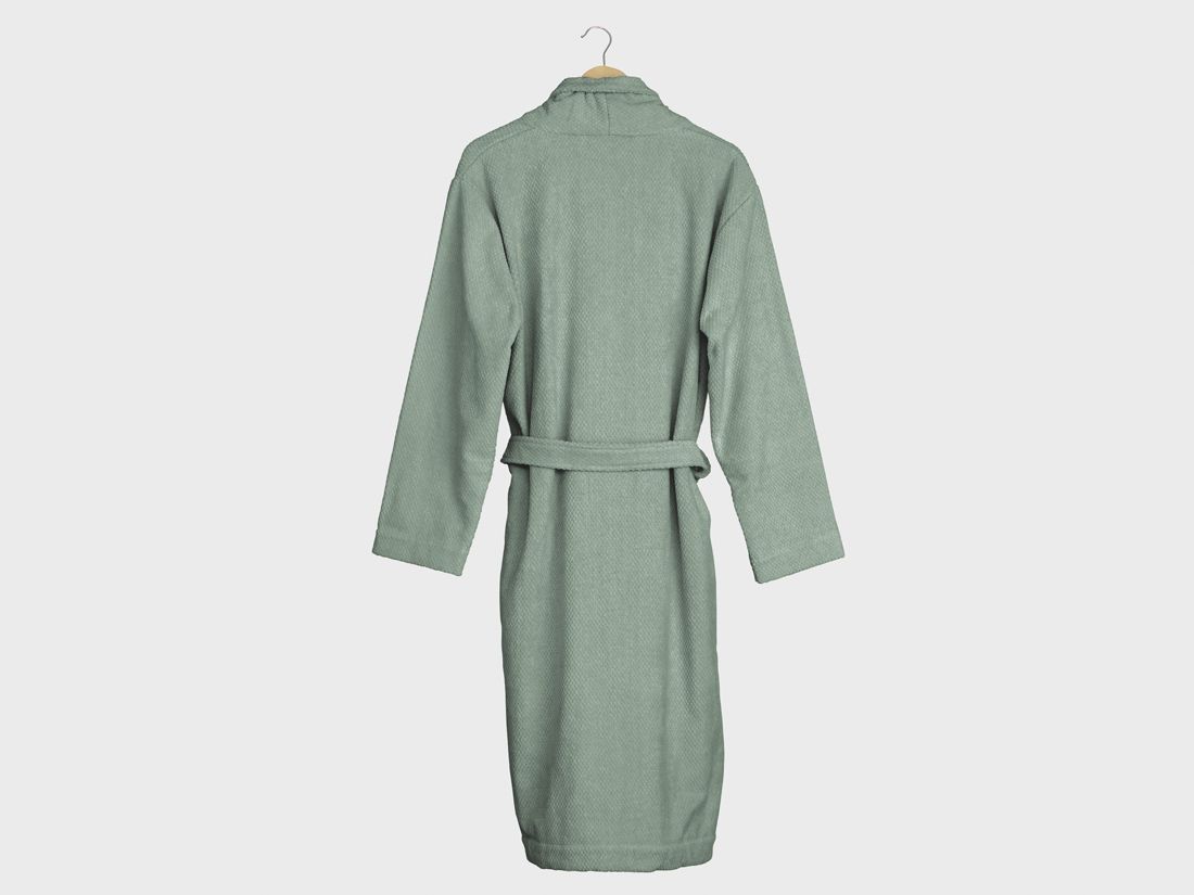 Peignoir nid d'abeille vert d'eau