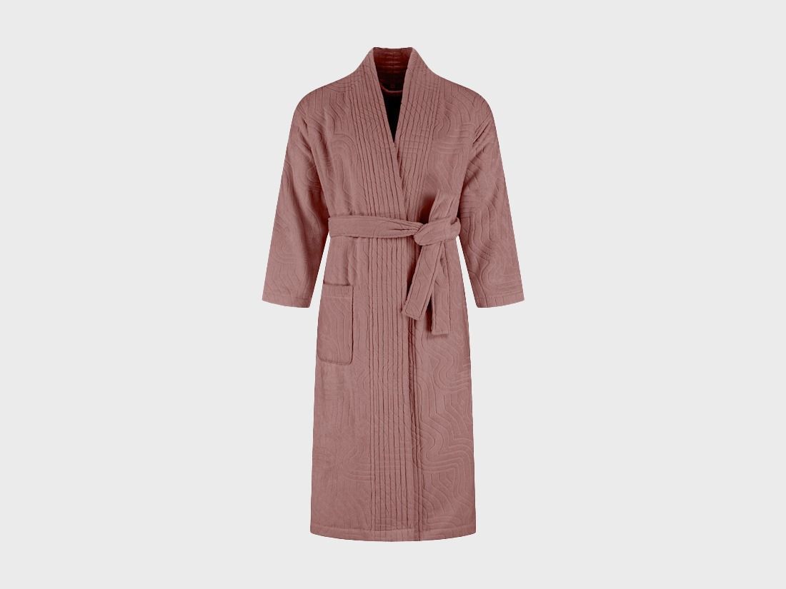 Bademantel Velours Blush Rose