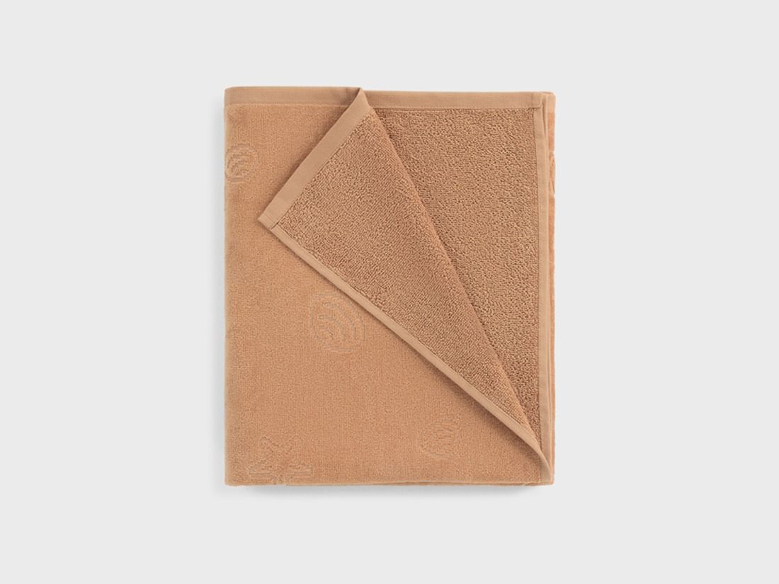 Drap de plage velours coquillage terracotta 86x140