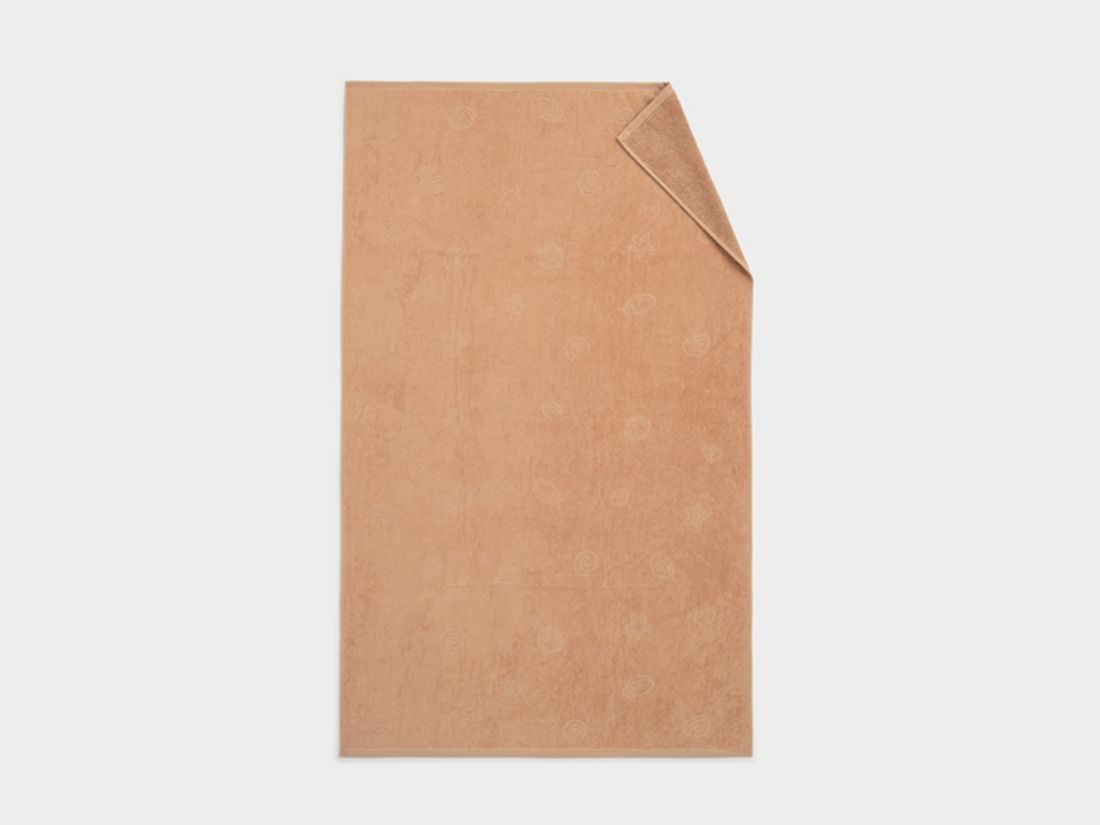 Drap de plage velours coquillage terracotta 86x140