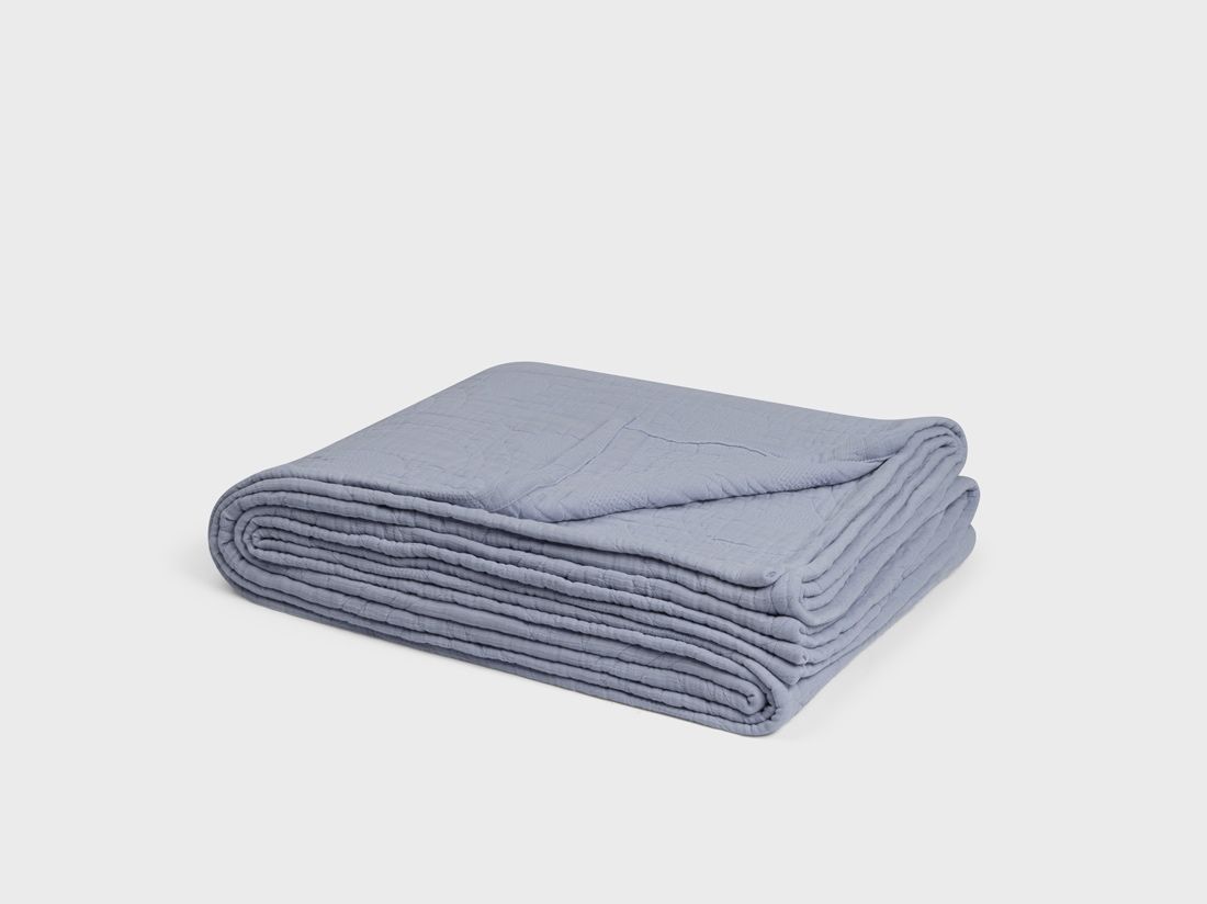 Sprei mousseline katoen arch lavender blue