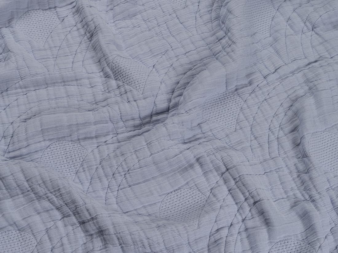 Sprei mousseline katoen arch lavender blue