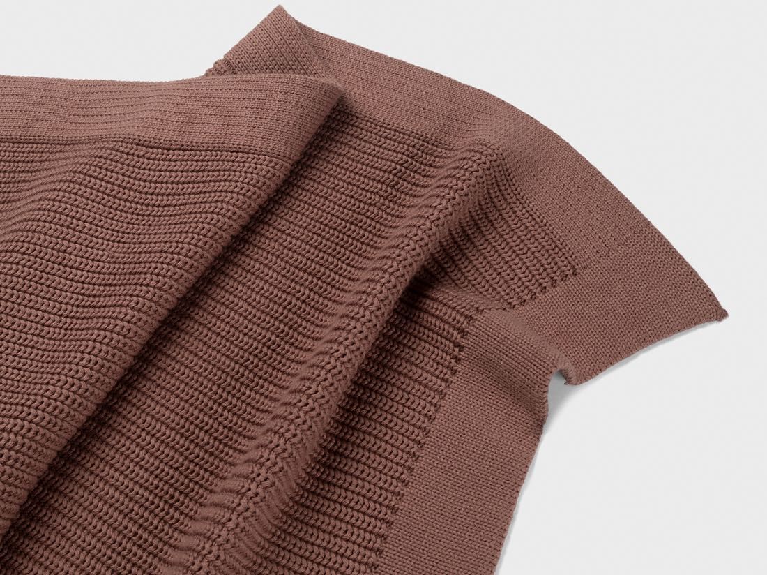 Tæppe bomuld rib cocoa brown 150x210