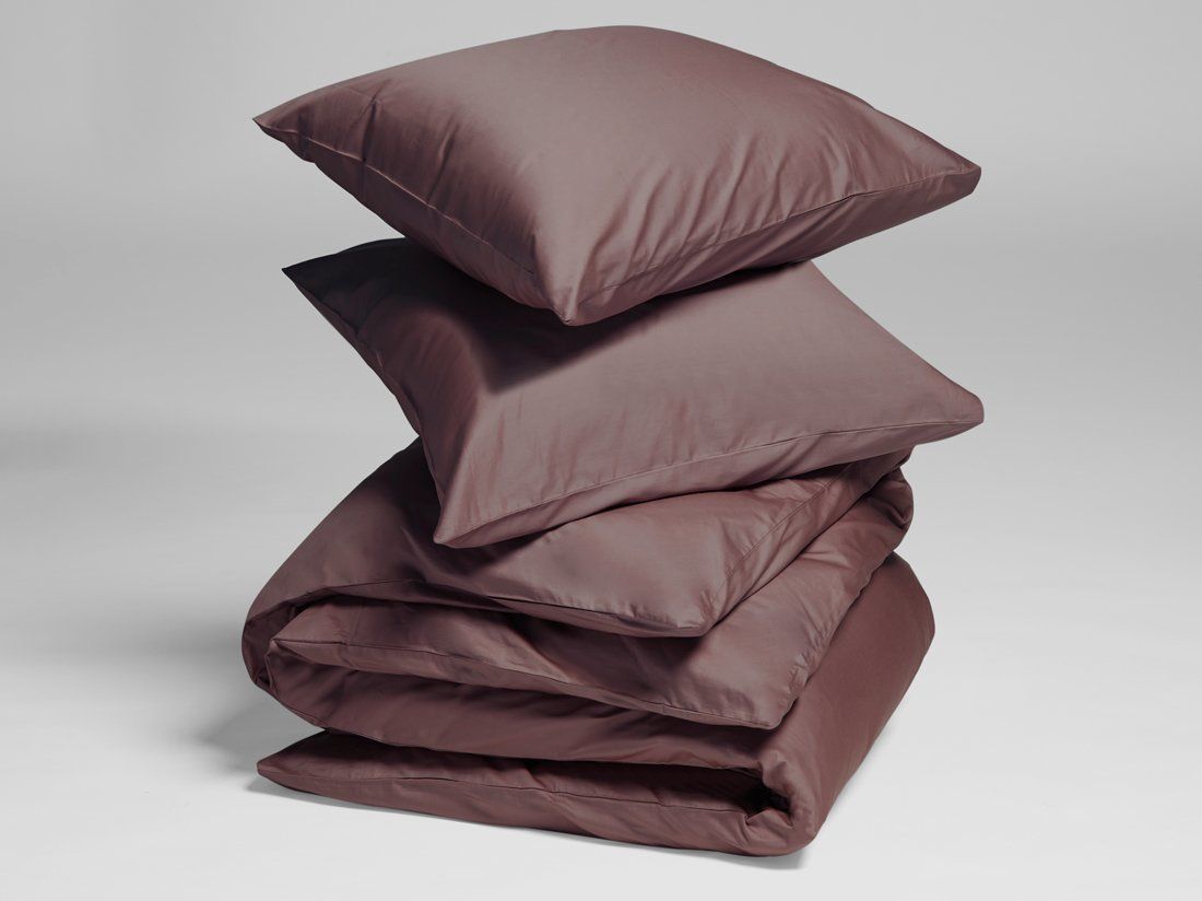 Satin-Bettwäsche Rose Brown