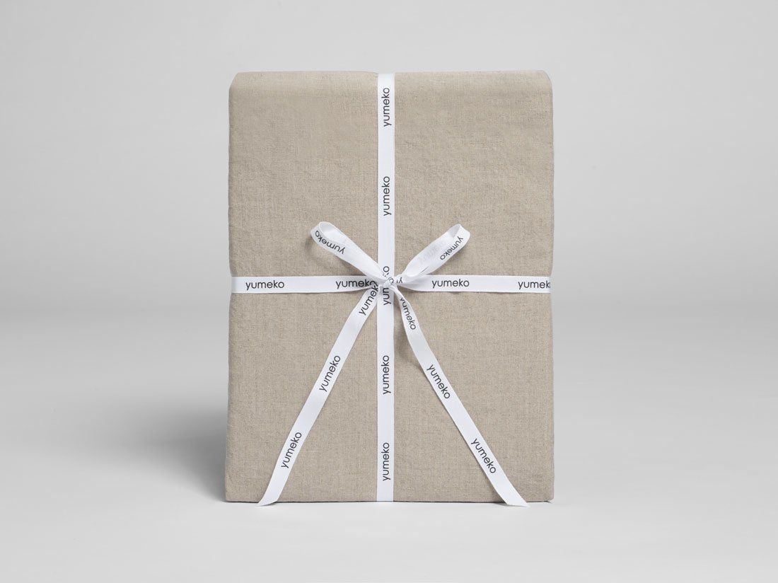 Sengesæt vasket hør natural