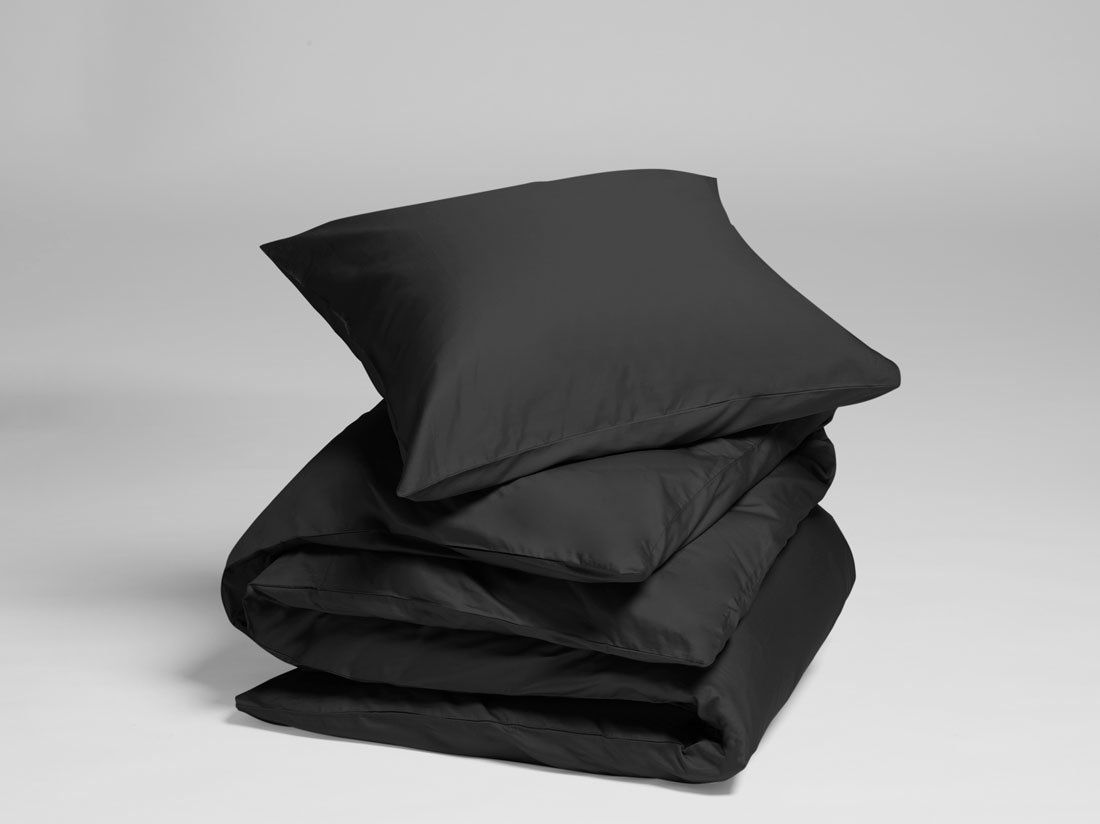 Satin-Bettwäsche Dark Anthracite