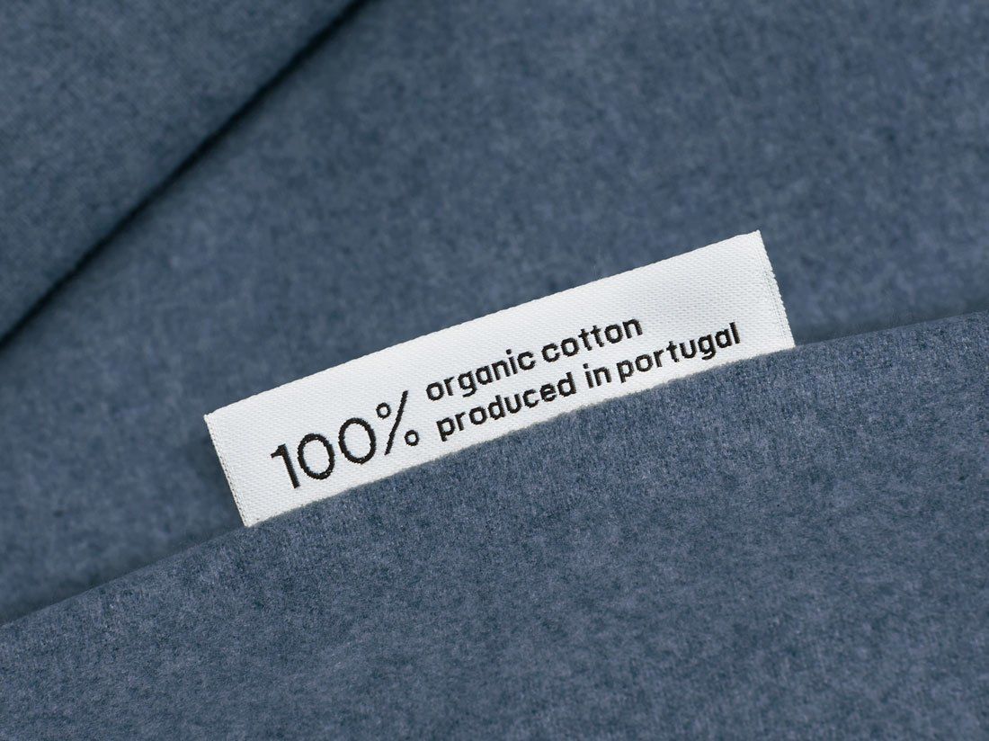 Dekbedovertrek flanel denim blue