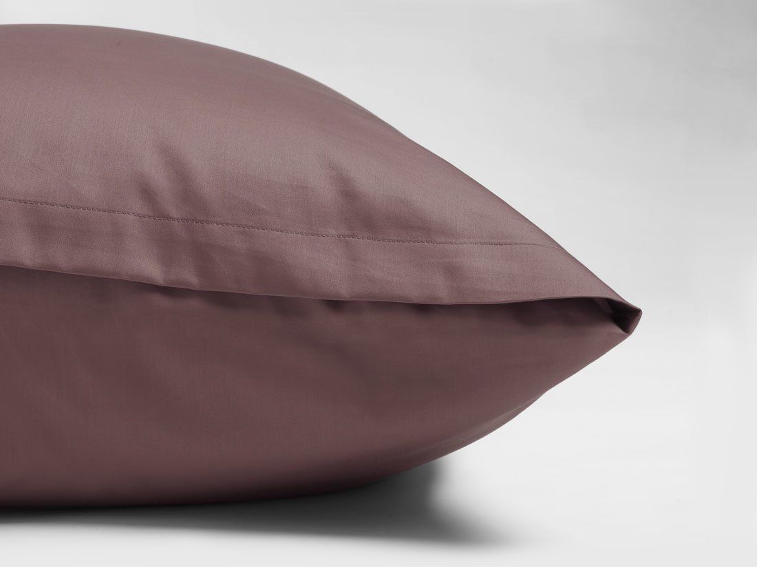Kissenbezug Baumwollsatin Rose Brown