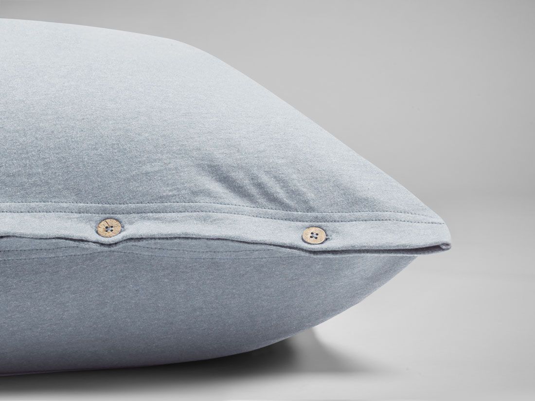 Kissenbezug Baumwolljersey Soft Blue
