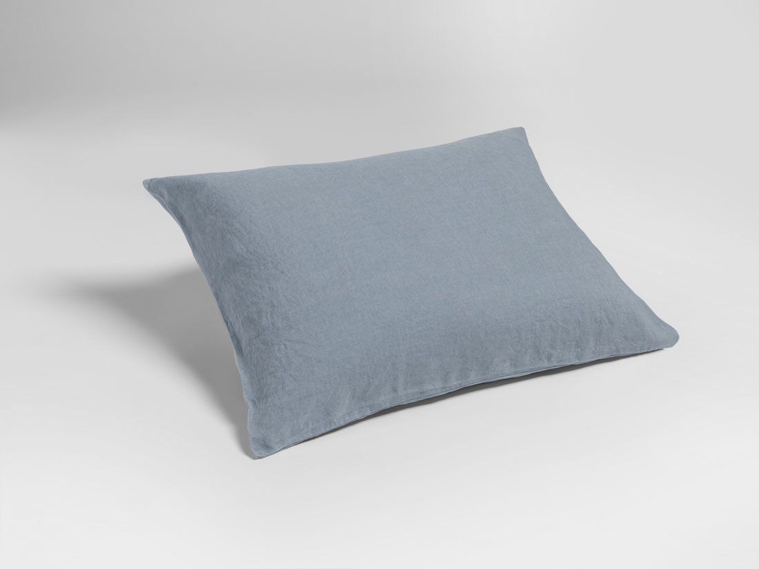 Örngott tvättat linne dusk blue