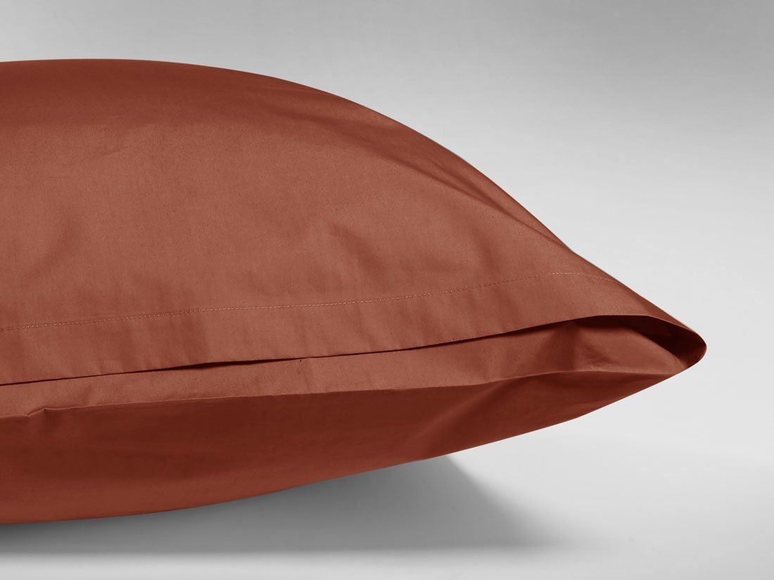 Pudebetræk percale rusty red